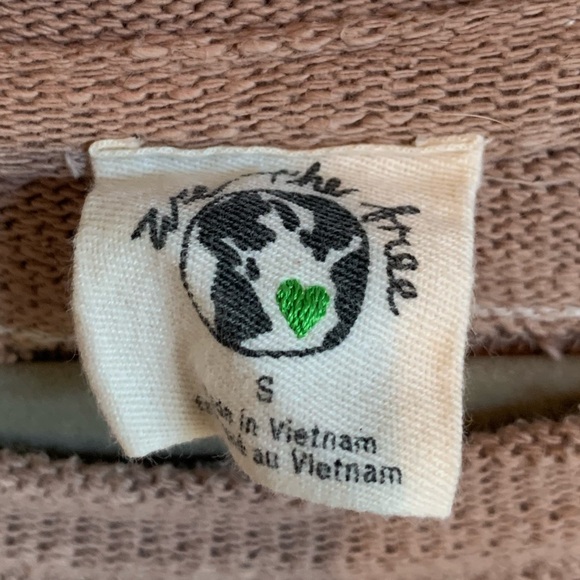 We the Free Nouvelle light brown cotton top. Size S, oversized. GUC - Picture 4 of 6